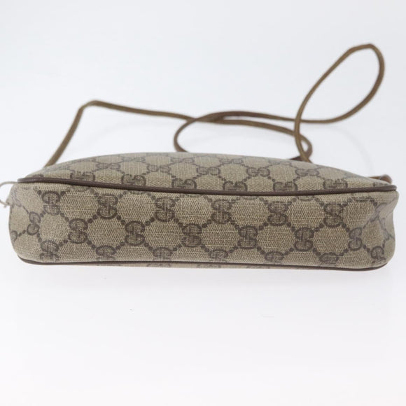 GUCCI GG Supreme Shoulder Bag PVC Beige Gold 97 02 068 Auth bs33854