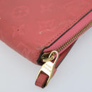 LOUIS VUITTON Monogram Empreinte Zippy Wallet Portemonnee Roze M64090 LV Auth bs33860-15
