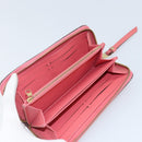 LOUIS VUITTON Monogram Empreinte Zippy Wallet Portemonnee Roze M64090 LV Auth bs33860-10