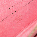 LOUIS VUITTON Monogram Empreinte Zippy Wallet Portemonnee Roze M64090 LV Auth bs33860-17