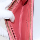 LOUIS VUITTON Monogram Empreinte Zippy Wallet Portemonnee Roze M64090 LV Auth bs33860-22
