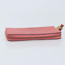 LOUIS VUITTON Monogram Empreinte Zippy Wallet Portemonnee Roze M64090 LV Auth bs33860-5