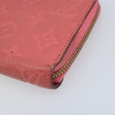 LOUIS VUITTON Monogram Empreinte Zippy Wallet Portemonnee Roze M64090 LV Auth bs33860-7