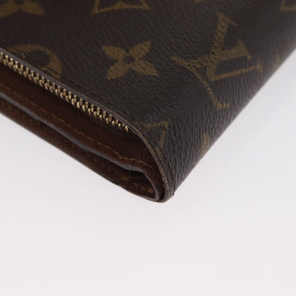 LOUIS VUITTON Monogram Porto Papie Zip Portemonnaie M61207 LV Auth bs33861
