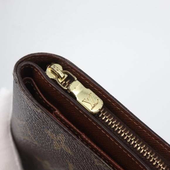 LOUIS VUITTON Monogram Porto Papie Zip Wallet M61207 LV Auth bs33861