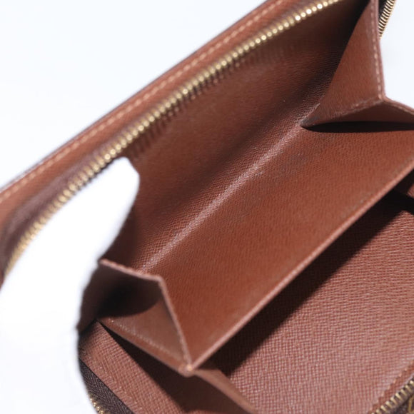LOUIS VUITTON Monogram Porto Papie Zip Portemonnaie M61207 LV Auth bs33861