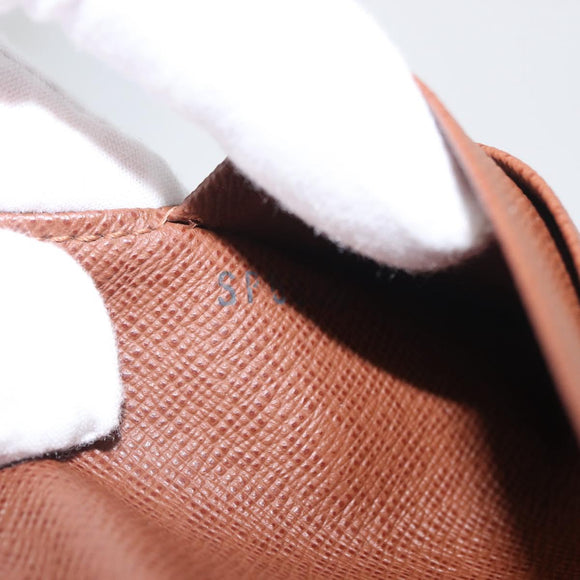LOUIS VUITTON Monogram Porto Papie Zip Portemonnaie M61207 LV Auth bs33861