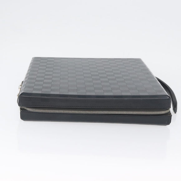 LOUIS VUITTON Damie Grasset Luke Business Bag Navy LV Auth bs33862