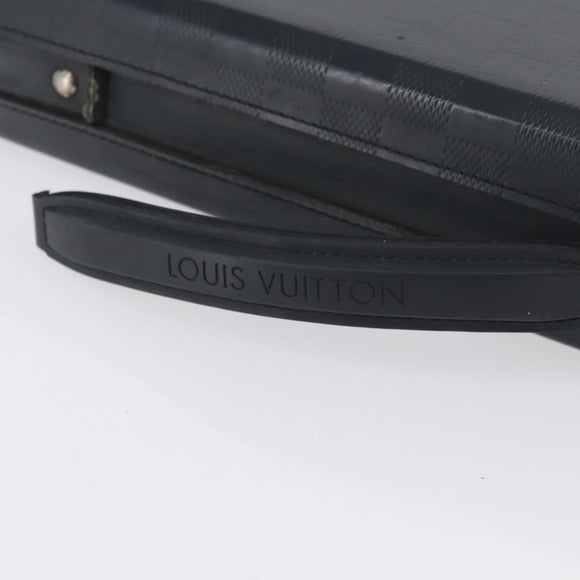 LOUIS VUITTON Damie Grasset Luke Business Bag Navy LV Auth bs33862