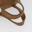CHANEL Wild Stitch Hand Bag Leather Beige CC Auth bs33863-7