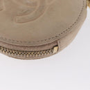 CHANEL Coin Purse Lamb Skin Beige Gold CC Auth bs33865-15