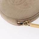 CHANEL Coin Purse Lamb Skin Beige Gold CC Auth bs33865-16
