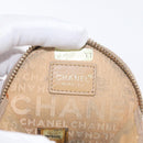 CHANEL Coin Purse Lamb Skin Beige Gold CC Auth bs33865-11