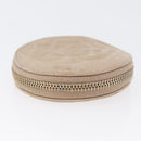 CHANEL Coin Purse Lamb Skin Beige Gold CC Auth bs33865-5