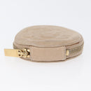 CHANEL Coin Purse Lamb Skin Beige Gold CC Auth bs33865-6