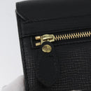 BURBERRY Clutch Bag Leather Black Gold Auth bs33867-13