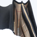 BURBERRY Clutch Bag Leather Black Gold Auth bs33867-18