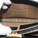 BURBERRY Clutch Bag Leather Black Gold Auth bs33867-20