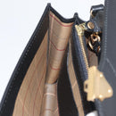 BURBERRY Clutch Bag Leather Black Gold Auth bs33867-21