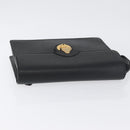 BURBERRY Clutch Bag Leather Black Gold Auth bs33867-6