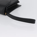 BURBERRY Clutch Bag Leather Black Gold Auth bs33867-7
