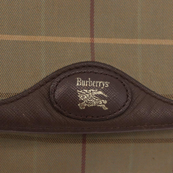 Burberrys Nova Check Shoulder Bag Canvas Brown Gold Auth bs33868