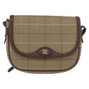 Burberrys Nova Check Shoulder Bag Canvas Brown Gold Auth bs33868-2