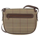 Burberrys Nova Check Shoulder Bag Canvas Brown Gold Auth bs33868-3