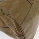 FENDI Hand Bag Patent leather Khaki Gold Auth bs33869-15