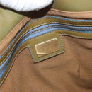 FENDI Hand Bag Patent leather Khaki Gold Auth bs33869-17