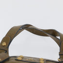 FENDI Hand Bag Patent leather Khaki Gold Auth bs33869-8