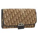 Christian Dior Trotter Canvas Shoulder Bag Brown Auth bs33870-1