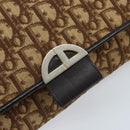Christian Dior Trotter Canvas Shoulder Bag Brown Auth bs33870-12