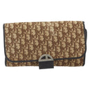 Christian Dior Trotter Canvas Shoulder Bag Brown Auth bs33870-2