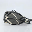 BURBERRY Nova Check Tote Bag Nylon Black Silver Auth bs33871-3