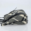 BURBERRY Nova Check Tote Bag Nylon Black Silver Auth bs33871-4