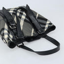 BURBERRY Nova Check Tote Bag Nylon Black Silver Auth bs33871-6