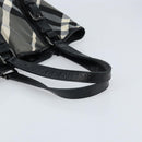 BURBERRY Nova Check Tote Bag Nylon Black Silver Auth bs33871-7