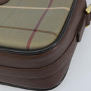 Burberrys Nova Check Shoulder Bag Canvas Brown Gold Auth bs33874-9
