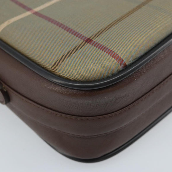 Burberrys Nova Check Shoulder Bag Canvas Brown Gold Auth bs33874
