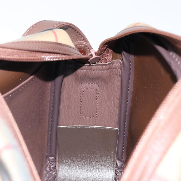 Burberrys Nova Check Shoulder Bag Canvas Brown Gold Auth bs33874