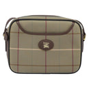 Burberrys Nova Check Shoulder Bag Canvas Brown Gold Auth bs33874-13