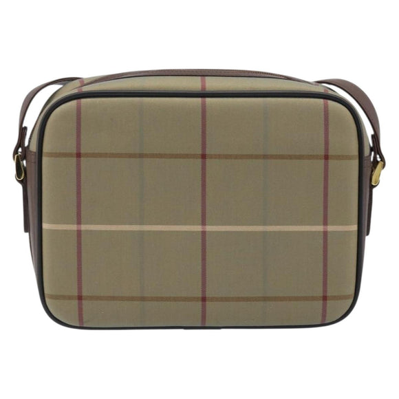 Burberrys Nova Check Shoulder Bag Canvas Brown Gold Auth bs33874