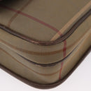 Burberry's Nova Check Schoudertas Canvas Bruin Goud Auth bs33876-10
