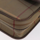 Burberry's Nova Check Schoudertas Canvas Bruin Goud Auth bs33876-11