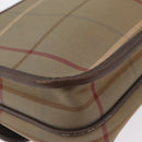 Burberry's Nova Check Schoudertas Canvas Bruin Goud Auth bs33876-12