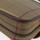 Burberry's Nova Check Schoudertas Canvas Bruin Goud Auth bs33876-13