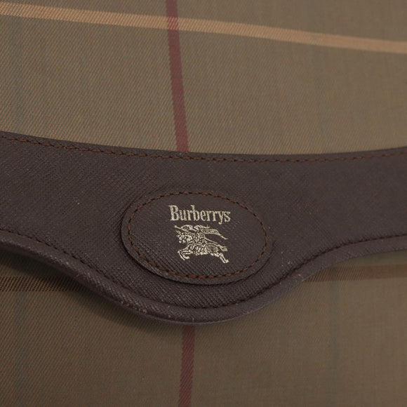 Burberry's Nova Check Schoudertas Canvas Bruin Goud Auth bs33876