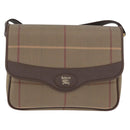 Burberry's Nova Check Schoudertas Canvas Bruin Goud Auth bs33876-2