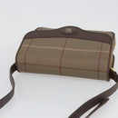 Burberry's Nova Check Schoudertas Canvas Bruin Goud Auth bs33876-6
